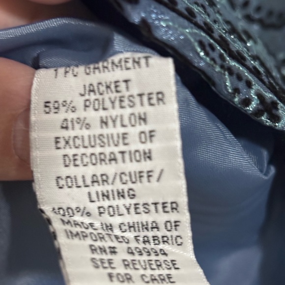 R&M Richards Blue Paisley Blazer - Picture 6 of 8